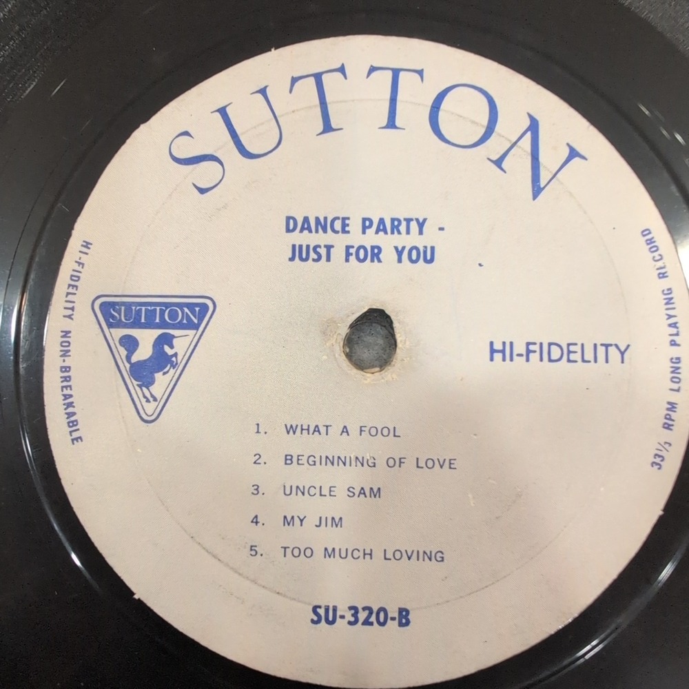 Sutton Dance‎ Party Just For You Vinyl LP Record SU-320 Hi-Fidelity 33 RPM - Picture 4 of 7